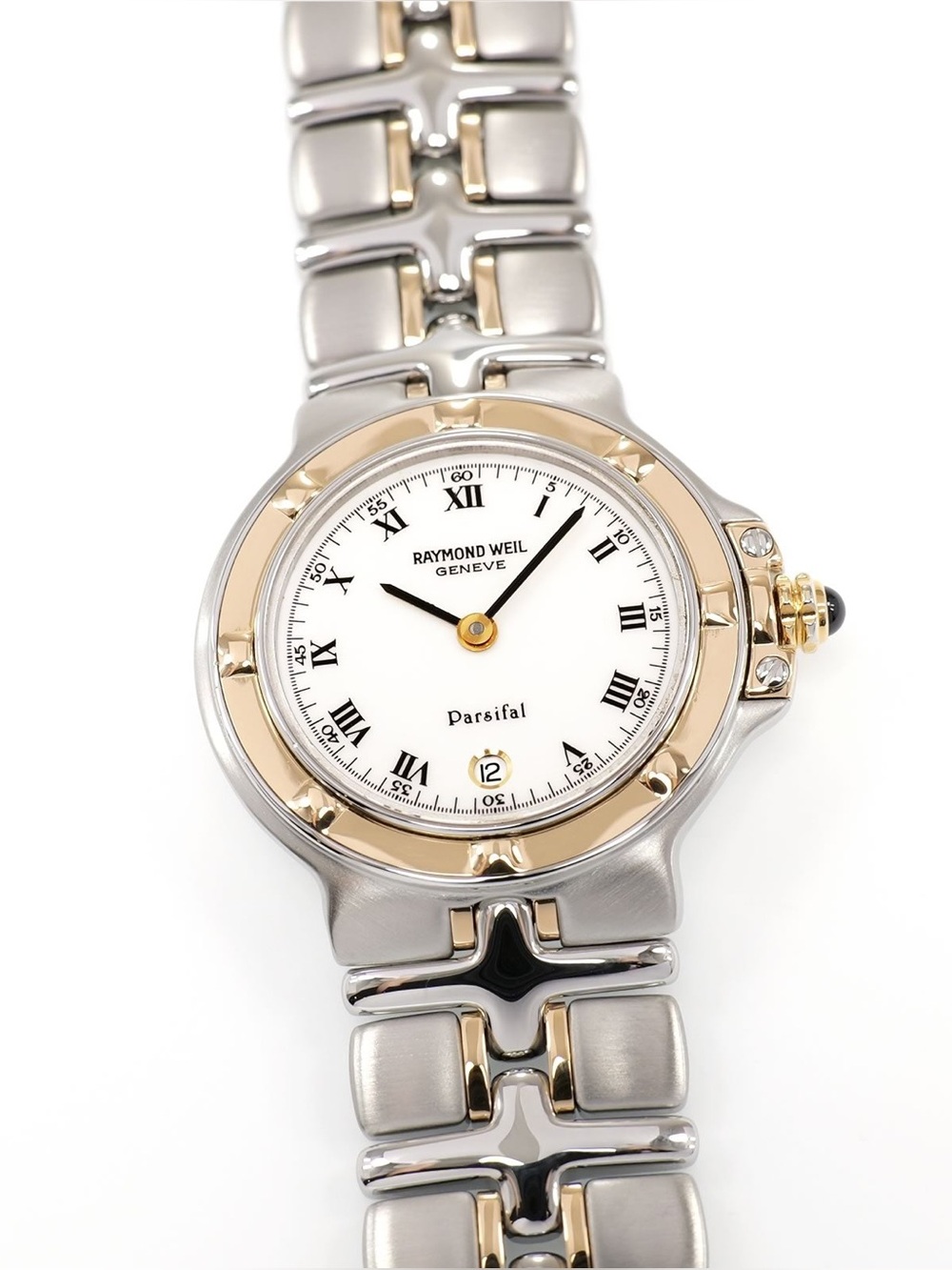 Raymond Weil Parsifal two-tone watch— silver stainless steel and 18k yellow gold